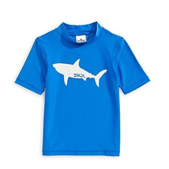 Skechers Boy's Shark Graphic Short Sleeve Rashguard - Picture 1 of 5